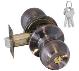 Межкомнатная защелка ISPARUS ISP ЗШ-01 стар. медь, ключ/фикс. 16790 