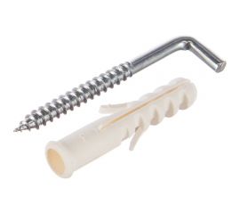 Распорный дюбель Зубр МАСТЕР тип ЕВРО с шурупом-крюком, 10х50 / 6х65 мм, 4 шт 30676-10-50 