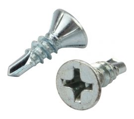 Оконный саморез KRANZ сверло 3,9x13, белый цинк, 500 шт. KR-01-3722-008 