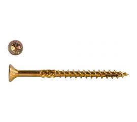 Самонарезающие шурупы для дерева BOHRER потай, 10x160 желтый цинк DSH-10/160-10 