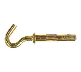 Анкерный болт с крюком Зубр 12 x 70 мм, 25 шт, желтопассивированный, Профессионал 302372-12-070 