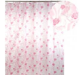 Штора для ванной Аквалиния Розовая 09.020А-21 