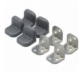 Мебельный уголок с декор. накладкой Левша 28x28х28, серый, 4 шт. У8-5139.Сер 