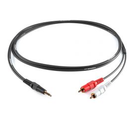 Межблочный кабель PROCAST cable S-MJ/2RCA.2 3,5mm miniJack TRS-2RCA male, 2m, черный НФ-00000424 
