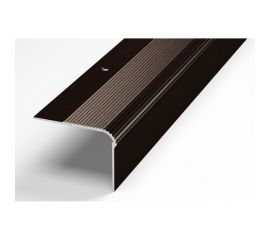Порог угловой алюминиевый декоративный (54х41,8 мм, 1,35 м, Дуб венге) ЛУКА УТ000005152 