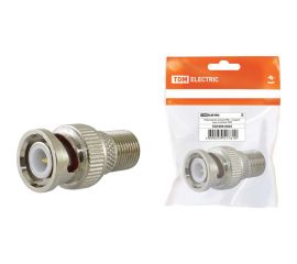 Переходник TDM штекер BNC - гнездо F, индивидуальная упаковка SQ1809-0034 