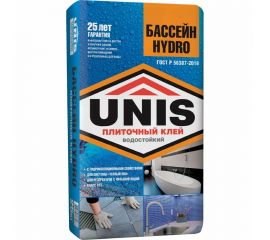 Плиточный клей UNIS Бассейн класс C1T, 25 кг 24669 4607005180087 