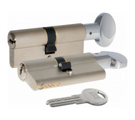 Цилиндровый механизм с вертушкой KALE KILIT 164 SM/80 (35+10+35) мм, никель, 5 кл. 25575 