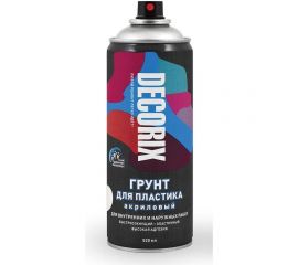 Аэрозольный грунт для пластика Decorix (матовый; чёрный; 520 мл) 0141-02 DX 