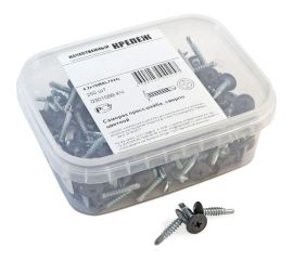 Прессшайба Качественный КРЕПЕЖ 4.2х19 мм, серый графит RAL 7024, сверло, 250 шт 0301099 КЧ 