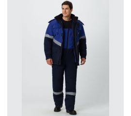 Зимний костюм Факел Эксперт-Антистат МВО темно-синий/васильковый, р. 68-70; 182-188 87468135.014 