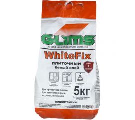 Плиточный клей GLIMS WhiteFix класс C2T, 5 кг О00007130 