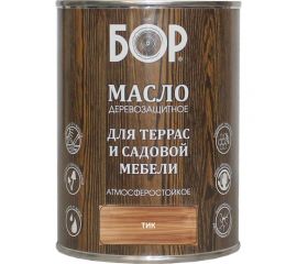Деревозащитное масло для террас и садовой мебели Бор тик, банка 0,64 кг 4690417061495 