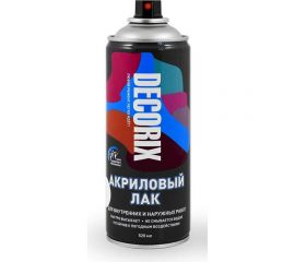 Аэрозольный акриловый лак Decorix (бесцветный; глянцевый; 520 мл) 0107-32 DX 