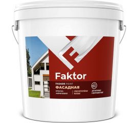 Акриловая краска ЯРОСЛАВСКИЕ КРАСКИ FAKTOR для фасадов белая, ведро 28 кг О05368 