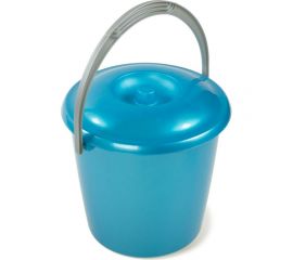 Ведро Martika Соло 5 л, с крышкой, перламутровое бирюзовое С631КБИР 