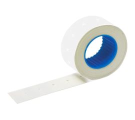 Этикет-лента BRAUBERG 21x12 мм, прямоугольная, белая, комплект 5 рулонов по 600 шт. 114207 