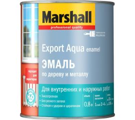 Водная эмаль MARSHALL EXPORT AQUA глянцевая, белая 0,8л 5235326 