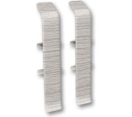 Соединитель для плинтуса DECONIKA (55 мм, 253 Ясень серый, 2 шт.) Д-П55-С-Ф2 253 ЯСН СЕР 