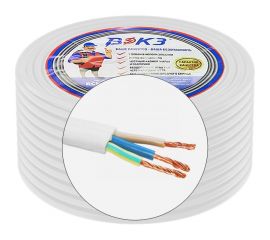 Электрический кабель ПГВВП (ШВВП) ВЭКЗ 3x1,5 мм2 ГОСТ (5 м) 43942 