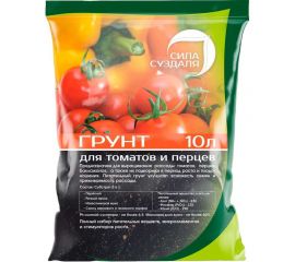 Грунт для томатов и перцев Сила Суздаля Black, 10 л 4680004061465 