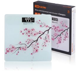 Электронные напольные весы TDM Сакура, стекло, деление 0,01 кг, макс. 180 кг, 28x28 см SQ4012-0001 