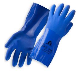 Защитные химические перчатки с покрытием из ПВХ Jeta Safety, синие, размер XL/10, JP711-XL 