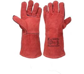 Спилковые краги ARCTICUS КРС красные АВ, подкладка флис, Kevlar, 35 см, р.10 200535 P-101 