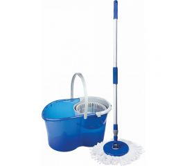 Набор для уборки ЛАЙМА ведро 14 л/5 л с отжимом, швабра с круглой насадкой 601460 