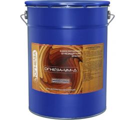 Огнезащитная вспучивающаяся краска для древесины ОГНЕЗА ОГНЕЗА-УМ-Д атмосферостойкая, ведро 20 кг, цвет серый 105054 