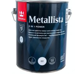 Краска TIKKURILA METALLISTA по ржавчине 3 в 1, глянцевая, база A 2,5л 700011702 135176 
