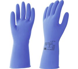 Латексные многоразовые перчатки HQ profiline синие, р. L 74735 