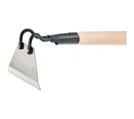 Усиленная мотыга с деревянным черенком СИБРТЕХ нержавеющая сталь, 150х90х1325 мм 62288 