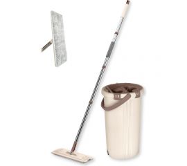 Система для уборки KRAFT Light Mop швабра, ведро с отжимом, 2 насадки KT 835801 