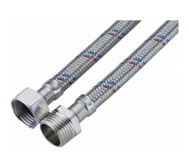 Подводка для воды СТМ сталь, 1/2"", гайка-штуцер, 50 cм CWFHM050 