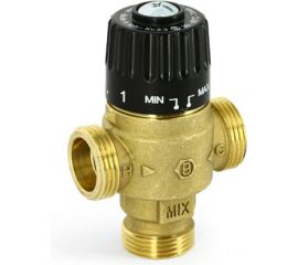 Термосмесительный клапан Uni-Fitt Н 3/4M, 30-65град.С, смешение в центр, латунный 353G2230 