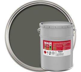 Грунт-эмаль на ржавчину МАЙ 3 в 1 серая, ведро 23 кг 211078 