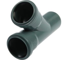 Тройник РемоКолор внутренняя канализация, серый, 45 градусов, 50 мм 141-139 