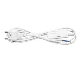 Сетевой шнур FERON с выключателем, 230V 1,9м белый, KF-HK-1 23048 