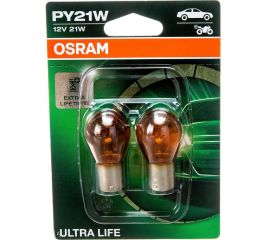 Автолампа, блистер, 2шт. OSRAM PY21W BAU15s YELLOW ULTRA LIFE 12V /1/10/50 7507ULT-02B 