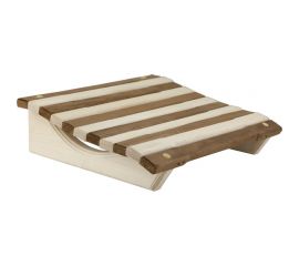 Пружинный анатомический подголовник Банная линия Капучино 35х35х10 см, липа 12-562 