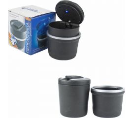 Пепельница чёрная со светодиодной подсветкой Nova Bright 2в1 47577 