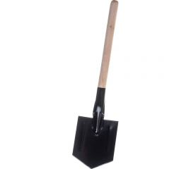 Автомобильная саперная лопатка Gigant с ребрами жесткости, деревянный черенок, эргономичная тулейка, порошковая окраска, сталь 1.5 мм GDEV-22 