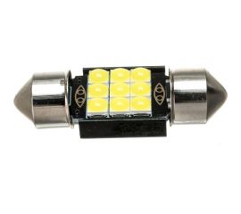 Автолампа SKYWAY диод T11(C5W) 12V 9SMD диодов, 1-конт. 31мм белая салон, номер S08201489 