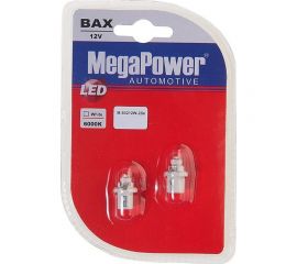 Автолампа T5 W2х4.6d с патроном B8.5d 1 LED CONE WHITE MEGAPOWER M-50212W-2бл 