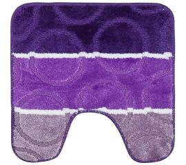 Коврик в ванную Аквалиния Twist Полоска круги, фиолетовый, 45х45 PKF45-45 