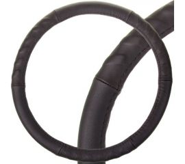 Оплетка SKYWAY Real-3 М, черная, натуральная кожа S01108005 