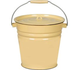 Эмалированное ведро с крышкой СТАЛЬЭМАЛЬ 12 л, кремовое ХТ252 