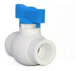 Кран шаровой RTP бабочка, синий, D25 мм 14618 