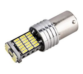 Автолампа SKYWAY диод, S25 (P21W), 12 В, 45 SMD диодов, BA15s, 1-конт., белая S08201542 